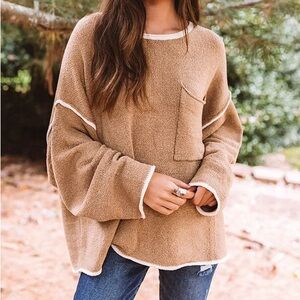 Oversized Contrast Sweater